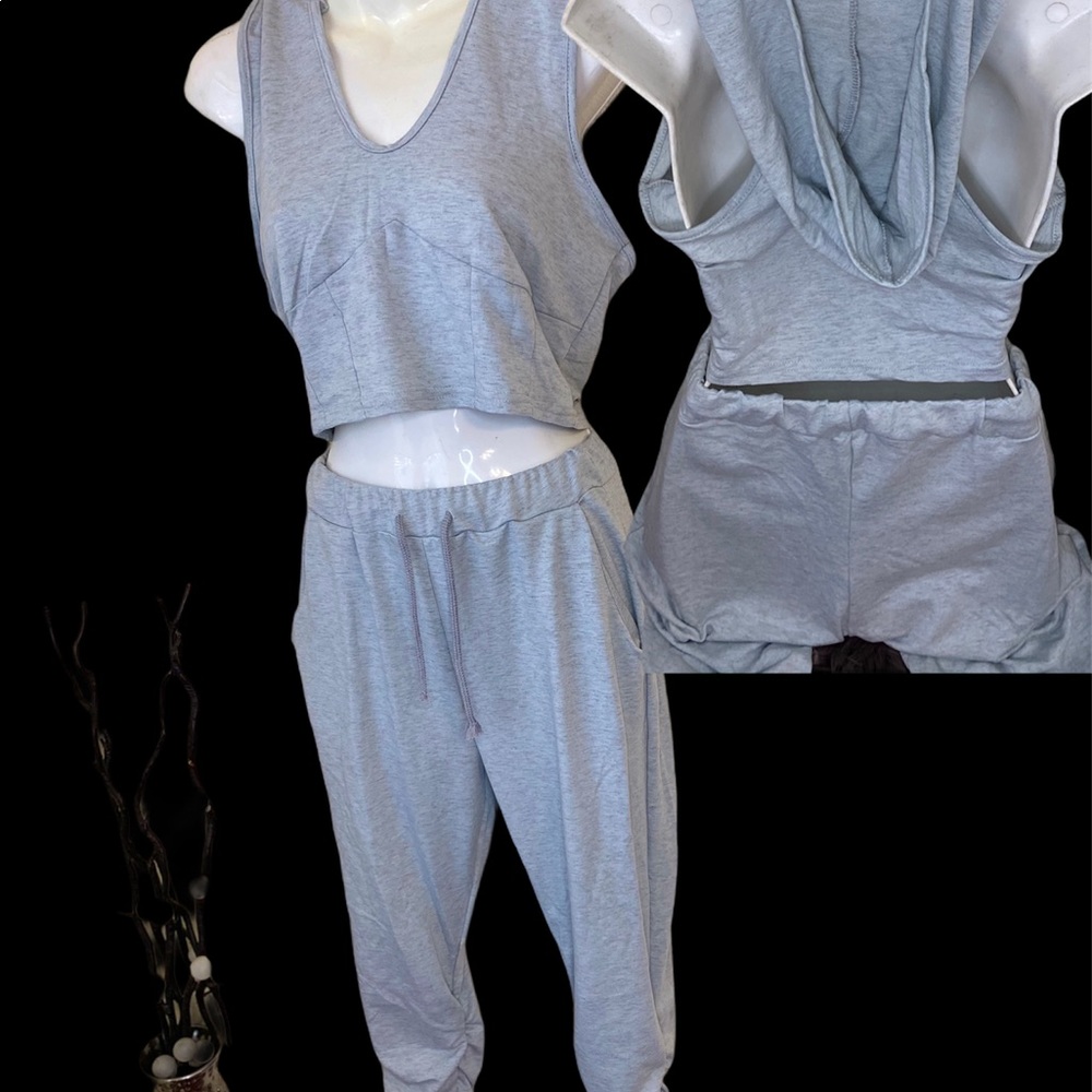 Gray stacked Outfit